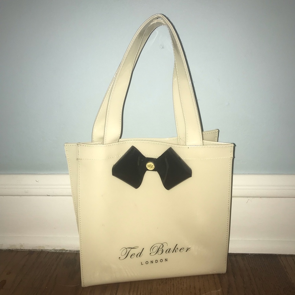 {Ted Baker} London small offwhite colored tote bag